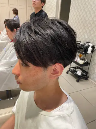 メンズ 白髪ぼかしデザイン ハイライト/宮本純登のヘアスタイル
