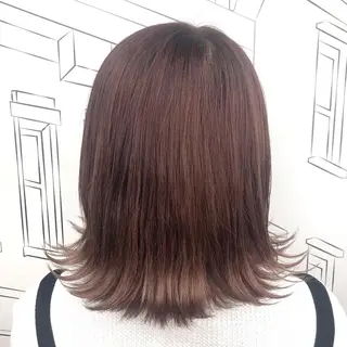 ミディアム カラー TOMOKA 艶髪/透明感カラーのヘアスタイル
