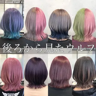 ショート カラー ヘアアレンジ ｲﾝﾅｰｶﾗｰ屋さん 🫧伊藤拓実のヘアスタイル