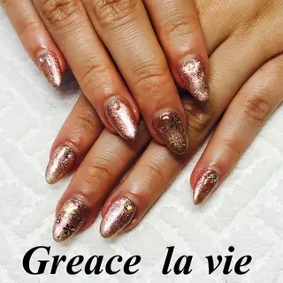 ロング カラー パーマ ヘアアレンジ キッズ ネイル マツエク・マツパ Greace  la vieのネイルデザイン