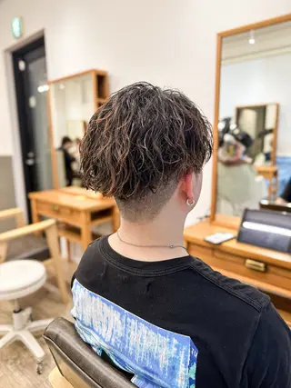 パーマ メンズ say.所属・ブリーチカラー🔥 パーマ【佐々木凌平】のヘアスタイル