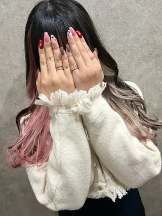 ロング カラー ヘアアレンジ 新宿color🐝 AYAKA🌈💖のヘアスタイル
