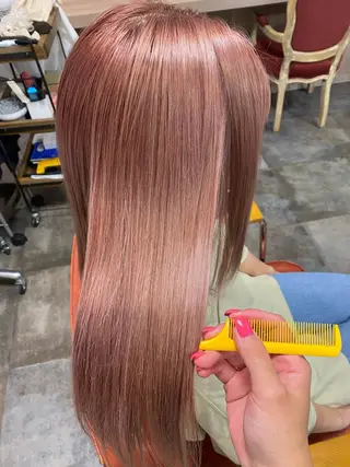 セミロング ハイトーンボブ Mizuki.のヘアスタイル