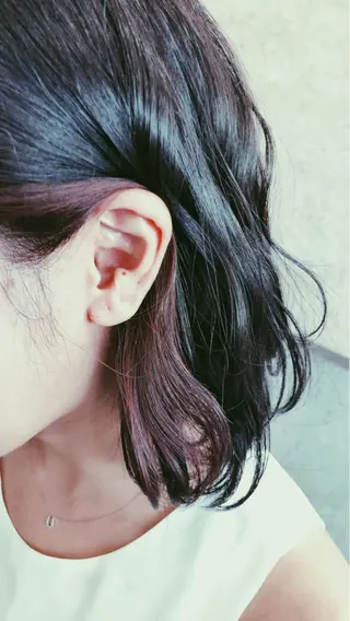 セミロング メンズスタイル バレイヤージュ　齋藤のヘアスタイル