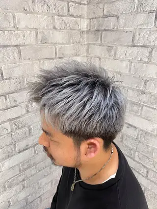 ショート カラー ヘアアレンジ メンズ EARTH 越谷店のヘアスタイル