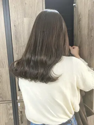 セミロング カラー ヘアアレンジ 🌷FUKA🌷 まろやかハイトーンのヘアスタイル