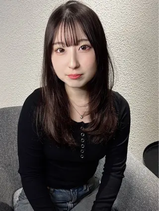 セミロング Emitas.宮街道店所属・Yusei/似合わせ /韓国風レイヤーのヘアスタイル