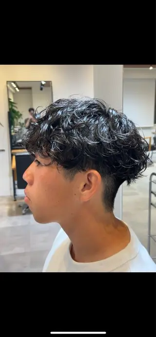 ショート パーマ メンズ elima横浜西口所属・fifth/シン🌿 透明感カラー/パーマのヘアスタイル