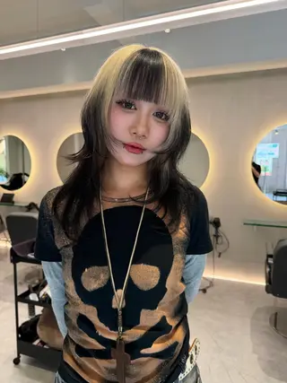 カラー 🎵AIRI/ヘアー ⭐︎アートネイル🪽のネイルデザイン