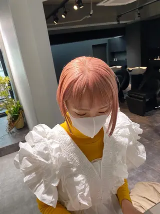 ショート カラー ブリーチ特化 梅田本多翔のヘアスタイル