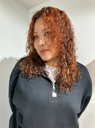 ロング カラー パーマ 🎀オイダイラ モモカ🎀のヘアスタイル