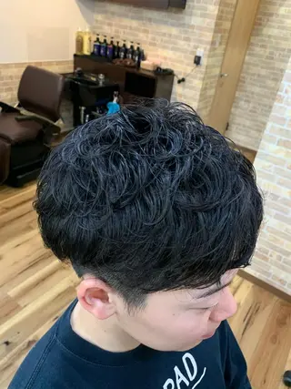 ショート パーマ メンズ ヘアーハウス テンプラードのヘアスタイル