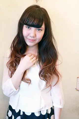 ロング カラー パーマ marie-anne 浜松元目店のヘアスタイル