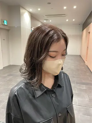 ミディアム 梅田美容室/ ウルフカットのヘアスタイル