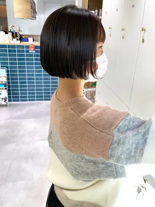 ショート 切りっぱなし/髪質 改善矯正/さやか🫧のヘアスタイル