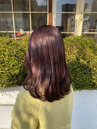 ミディアム 🦋ブリーチなしダブ ルカラー🌈MEGUのヘアスタイル