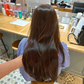 ロング メンズ縮毛矯正 ニュアンスパーマのヘアスタイル