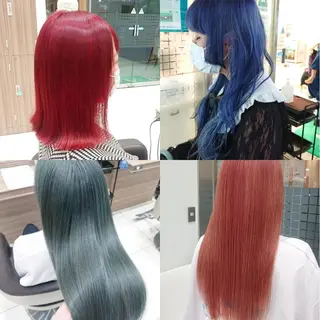ミディアム カラー あらげ 🌈推しカラー🌈ᵕのヘアスタイル