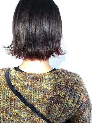 ミディアム カラー 日高 香織のヘアスタイル