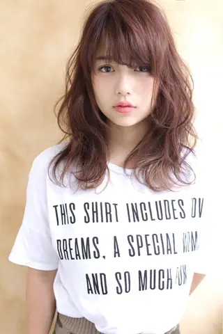 ミディアム カラー パーマ L i L 塚口のヘアスタイル