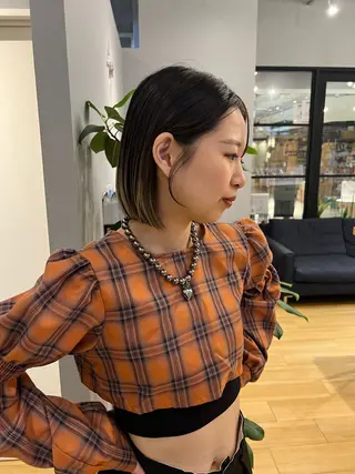 ミディアム 田中 優菜のヘアスタイル