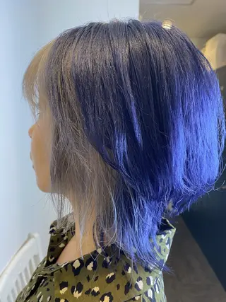 ショート カラー ハイライト/ブリーチ バレイヤージュ関佳祐のヘアスタイル