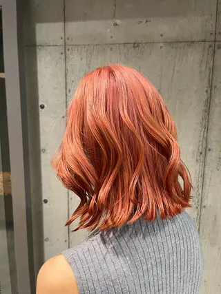 ミディアム カラー ヘアアレンジ ボブ×艶カラー 特化・リクト💥のヘアスタイル