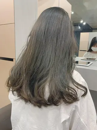ロング カラー ボブパーマコテ巻き風 パーマNo1深江秀平のヘアスタイル