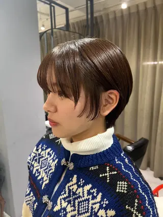 ショート お顔まわりカット たなかちなみ🦤♡のヘアスタイル