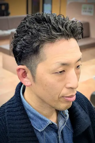 ショート パーマ 理容プラージュ燕三条 福井のヘアスタイル