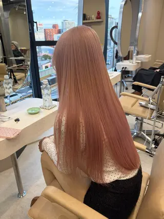 ロング 💛透明感ハイトーン /ブリーチ縮毛💛のヘアスタイル