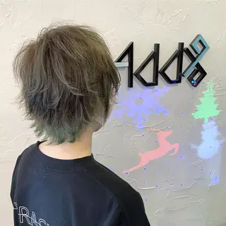 ショート カラー ヘアアレンジ パーマ Add9 柳田健登のヘアスタイル