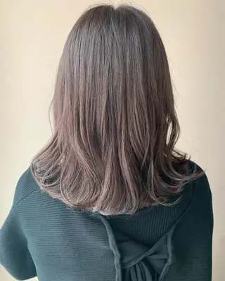 セミロング カラー hub hair レイヤー/透明感のヘアスタイル