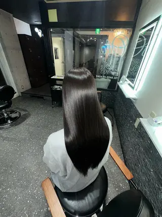 ロング カラー パーマ 髪質改善⭐️縮毛矯正 中野⭐️Rinaのヘアスタイル