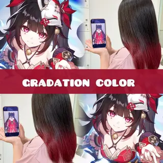 セミロング カラー りん🌷︎名古屋 ブリーチカラーのヘアスタイル