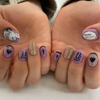 ショート 池袋痛ネイル Nok. 渡辺のネイルデザイン