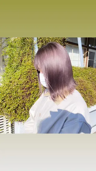 ミディアム ハイトーンカラー🌈 メンズパーマ鈴木康平のヘアスタイル