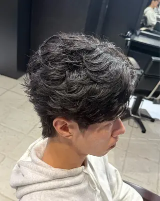 パーマ メンズ 【フェザーパーマ】 【縮毛矯正】鶴田文のヘアスタイル
