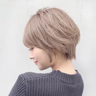 ショート カラー 赤み消しカラー/縮毛 /顔まわり/ジョウのヘアスタイル