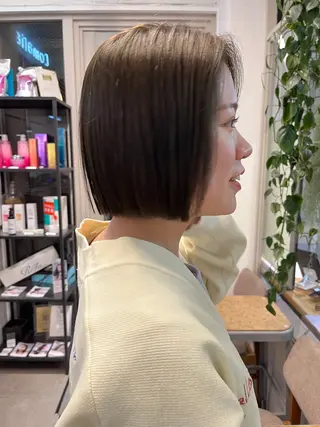 ミディアム 赤み消しカラー/ ナチュラル/トモキのヘアスタイル