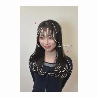 ロング カラー ひ な た⌇ elto 四条烏丸のヘアスタイル