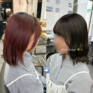 ミディアム シモイケ ルアのヘアスタイル