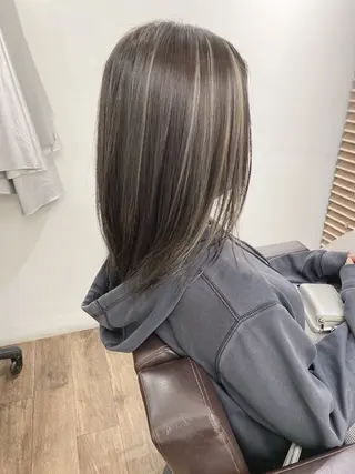 ロング カラー ハイライト⭐️上野 高広のヘアスタイル