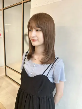 セミロング ゆうき あすかのヘアスタイル
