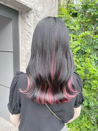 セミロング カラー 💕ブリーチ/ヘアメ 🎀YUUKAのヘアスタイル