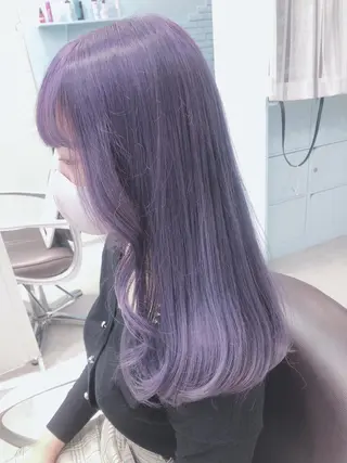 ロング カラー ヘアアレンジ メンズ キッズ 💟Chloe原宿店 🩶ハイトーンのヘアスタイル