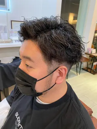 パーマ メンズ 松原 麗玖人のヘアスタイル