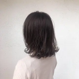 ミディアム カラー ヘアアレンジ 酸性縮毛矯正🧴韓国 レイヤー/髪質改善のヘアスタイル