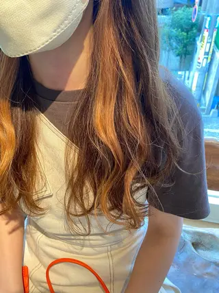 ロング カラー パーマ 岩谷 美香のヘアスタイル