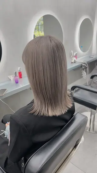 ロング カラー グレージュ♡ベージュ ♡MA/表参道のヘアスタイル
